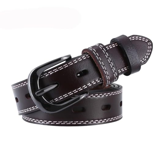 JSEIAJB Leisure Needle Buckle Belt Versatile Women's Leather Belt Alloy Waist Belt