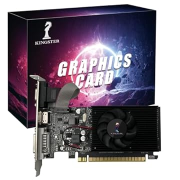 Placa de vídeo GT610 2G PCIE X16 2.0 Placa gráfica GT 610 DDR3 VGA HD DVI 64Bit 1800MHz GPU GT610 Computador de mesa (2G)