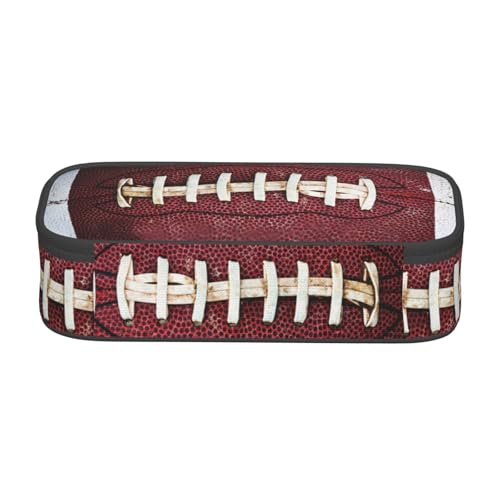 Image of American Football Ball Vintage Theme Pencil Case Storage Pencil Pouch Stationery Bags With Zipper Portable Pen Holder Box Organizer For Boys Teens Student College School Office Supplies