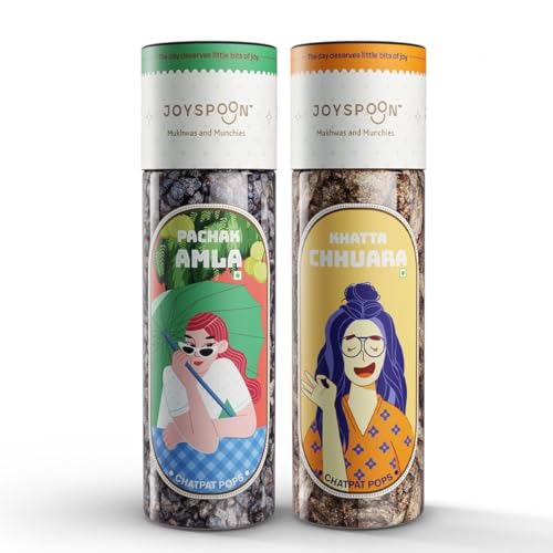 Image of Joyspoon Pachak Amla & Khatta Chhuara Mukhwas | Supari-Free Mouth Freshener | No Artificial Colors or Preservatives | After-Meal Digestive Snack |100g Pack of 2