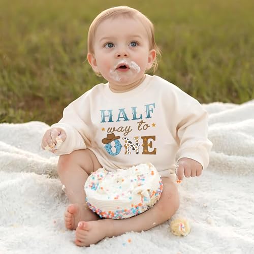 Personalized Dino Half Birthday Romper Featuring T-Rex and Stegosaurus Clipart, Half Birthday2