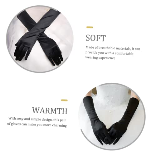 3Pairs Stylish Long Gloves for Women Stretchy Gloves and Comfortable Sun Protection for Weddings Cosplay Proms and Events3