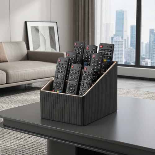 Support de télécommande en cuir synthétique ANBOO avec finitions soignées pour salon - 3