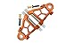 Tamiya TT-02 Upgrade Parts Aluminum Front Lower Arm - 1Pr Orange