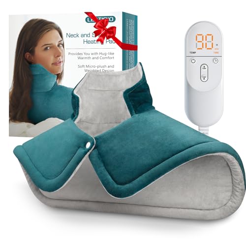 Image of Neck Heating Pad, Upgraded PTC+NTC Even Heating, Heat Pad for Neck Shoulders Back, Versatile Electric Heated Neck Wrap for Full-Body Relax, Birthday Gifts for Women Men, Mothers Day Gifts for Mom Wife