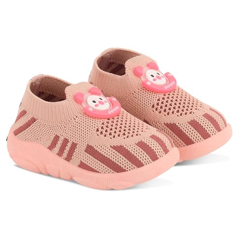 Image of HOOH Baby Walking Shoes with Whistle Sound, Slip-on Knit Breathable Shoes for Baby Boys & Girls Upto 0 Months to 24 Months