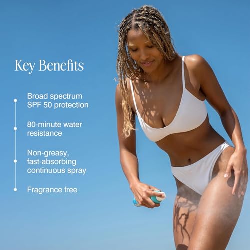 COOLA Organic Sunscreen SPF 50 Sunblock Spray, Dermatologist Tested Skin Care for Daily Protection, Vegan and Gluten Free, Fragrance Free, 6 Fl Oz - Image 5