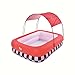 Bueuwe Piscina Inflable al Aire Libre de Verano con toldo, Piscina Infantil Familiar de 200 cm x 150 cm x 50 cm,200cm x 150cm x 50cm