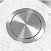 Trash Can Lids, Waste Chute Built-in Countertop Bin Lid, Stainless Steel Garbage Covers, Brushed Surface Grommet Swing Balance Flap Cover, for Kitchen(Gray)