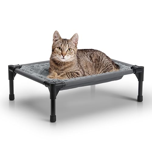 K&H Cat Hammock Bed - Free-Standing Elevated Cot Indoor Pet Bed with Metal…