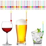 Conelist 72 pcs Birthday Candles for Drinks Include Colorful Spiral Candles and Clips Set Happy Birthday Cake Candles for Beer Glasses Wine Cup Bottles Fun 21st Birthday Candles Gift