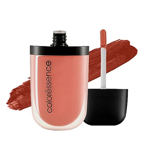 Image of Coloressence Intense Liquid Lip Color | Long Lasting, Smudgeproof, Waterproof and Intense Color Formula for Long Lasting Effect | 9+ Hours Intense Wear & Velvety Matte Finish | Cocoa Love | 8ml
