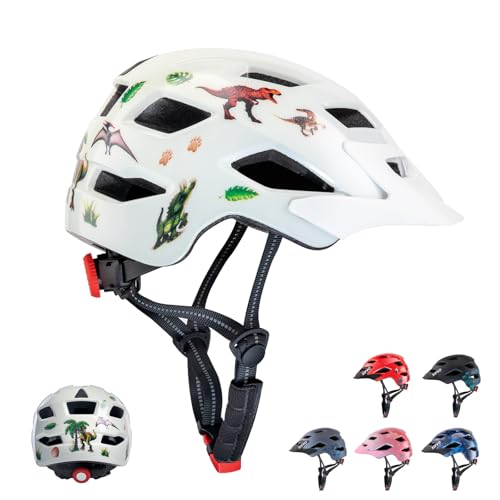 SIFVO Kids Bike Helmet for Boys & Girls Ages 3-5-8-14,Lightweight Adjustable Bicycle Helmet with Visor & Reflective Strap?CPSC Certified for Cycling, Skating, Scooters, from Toddler to Youth?2 Sizes