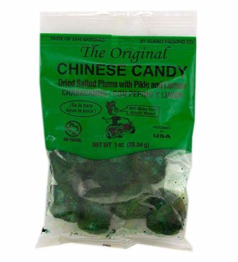 (4-Pack) Alamo Candy Dried Salted Plums with Pickle and Lemon Flavor - Chinese Candy - (Mexican Candy)