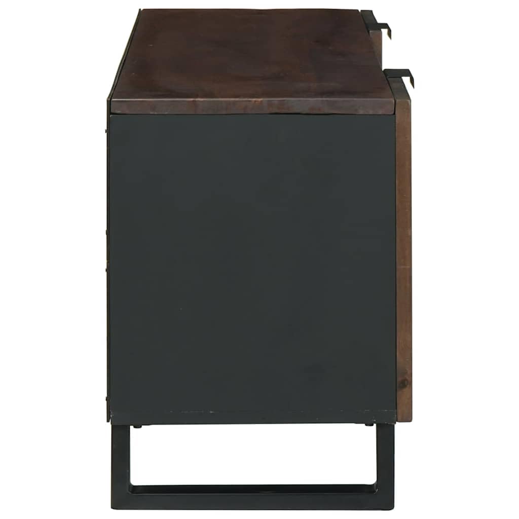 Mobile basso per TV, montaggio a parete, in noce, 105 x 33 x 46 cm