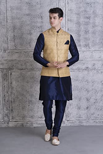 Image of UnM Men Silk Blend Classic Kurta Set