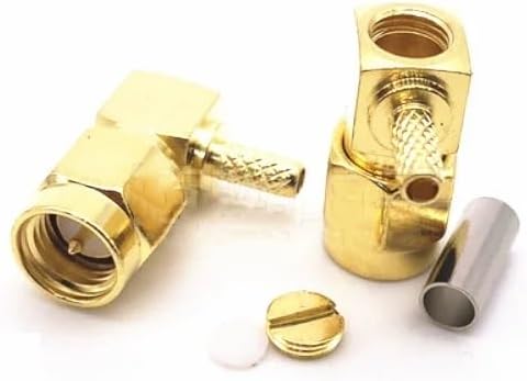 10 ピース/ロットコネクタ RP-SMA/SMA 雄プラグ圧着 RG174 RG316 L */M * R100 ケーブル 50o