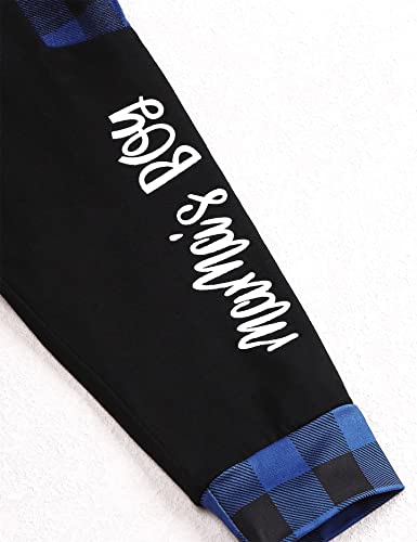 Axumity Toddler Boy Clothes Hoodie Sweatsuit Outfits Kids Flannel Plaid Shirt Top Pants Set For Fall Winter Spring(18-24Months) #TOP4