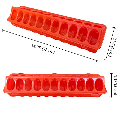 2 Pack Plastic Flip Top Bird Small Poultry Feeder, Small Poultry Feeder, Plastic Flip Top 22 Hole Bird Feeder, Feeding And Drinking Dispenser For Pigeons, Chickens, Parrots, Quail And More #TOP5