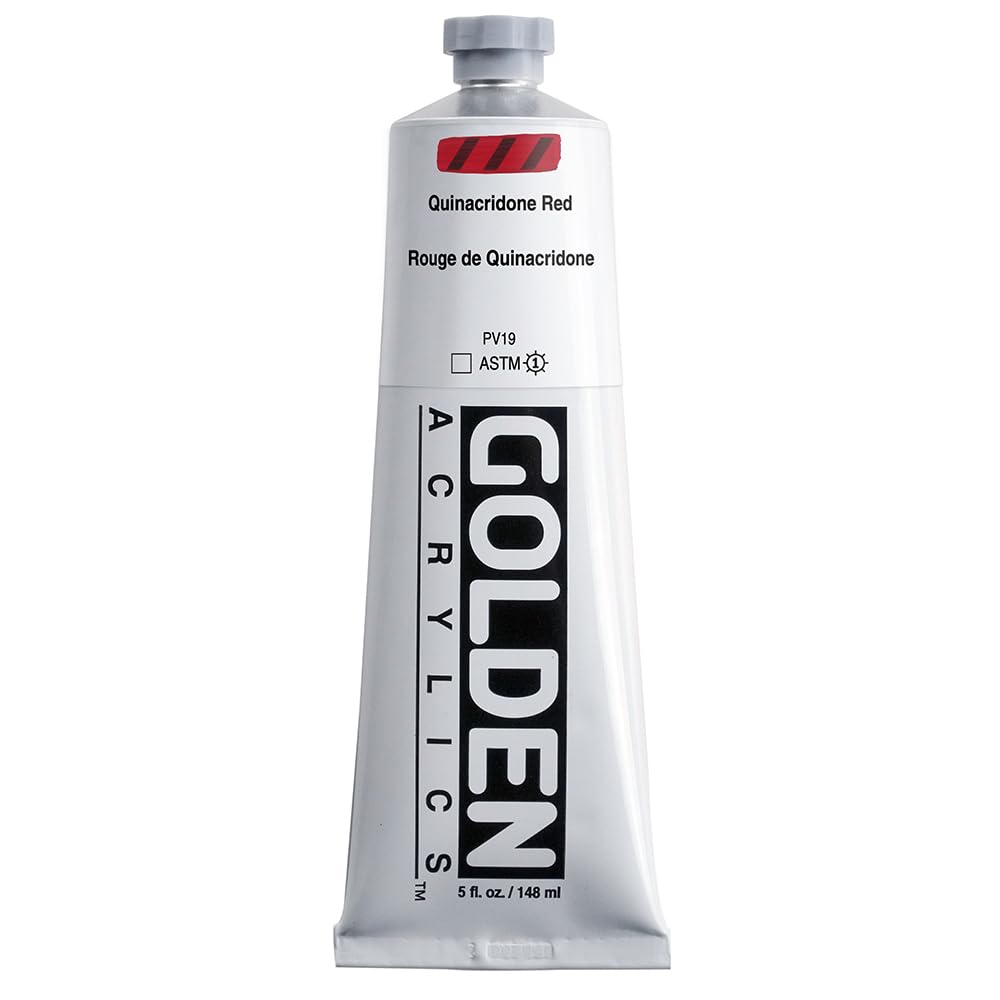 Acrylique Quinacridone Red Heavy Body Golden 150ml pour artistes
