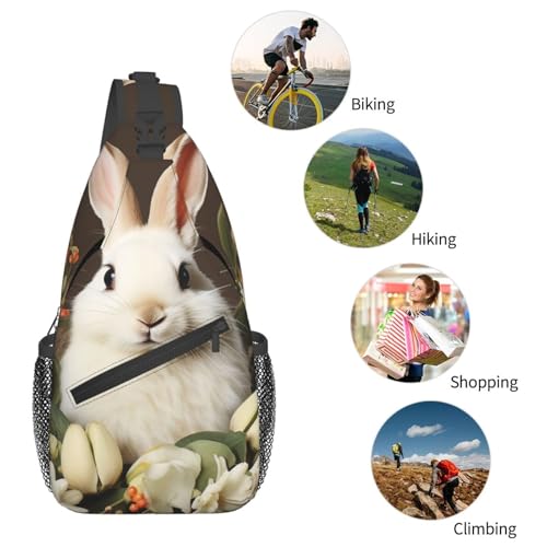 Bolso Pequeño Tipo Sling para Senderismo Unisex Negro miniatura 6