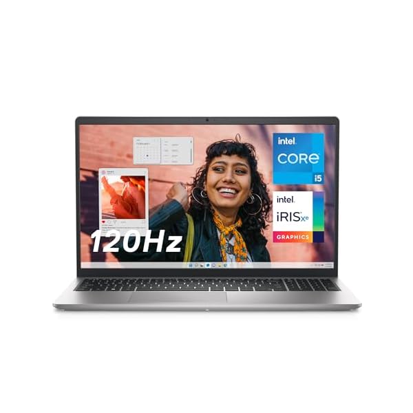 Dell Inspiron 3530 Laptop - 15.6-inch, 16GB DDR4 RAM, 512GB SSD, Platinum Silver (Aluminum) | FHD 120Hz Display, Intel Core i5-1334U Processor, Intel Iris Xe Graphics