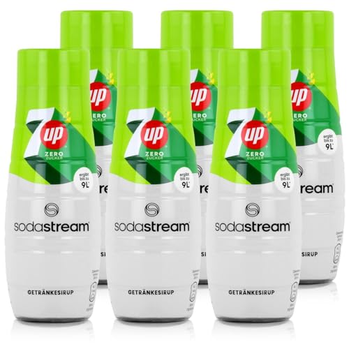 SodaStream Sirup 7UP free - 1x Flasche ergibt 9 Liter Fertiggetränk, Sekundenschnell zubereitet und immer frisch, Seven Up ohne Zucker, 6er Pack (6 x 440 ml)