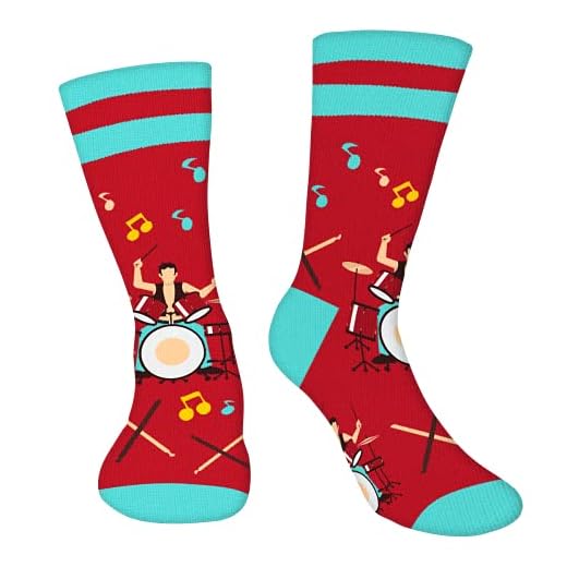 Divertidos Calcetines Debatería Musical Electrónica para Hombre y Mujer-Música para Adolescentes Personalizados Dibujos Musical Graciosos Estampados -Regalos Originales para Navidad Cumpleaños