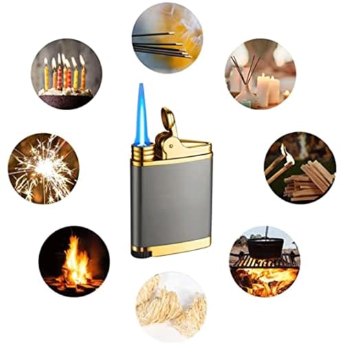 Encendedor portátil de butano metálico resistente al viento miniatura 5