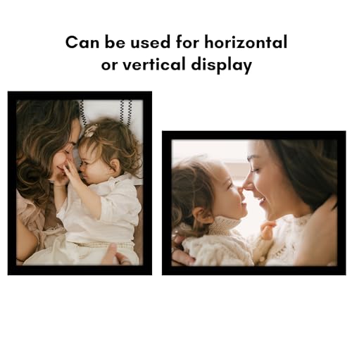 Americanflat 13x17 Picture Frame with Polished Plexiglass - Black Picture Frame - Wide Photo Frames Made of Engineered Wood for Vertical or Horizontal Wall Display - Epic Collection - Black