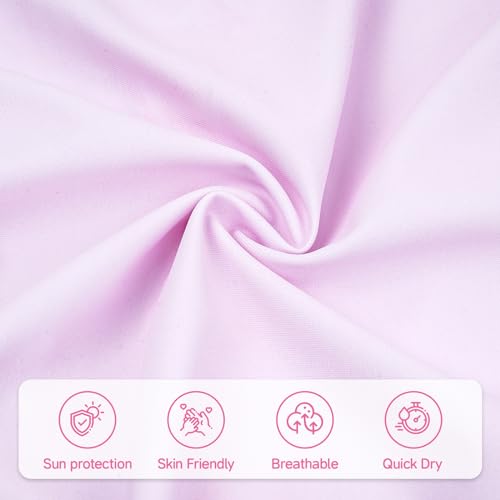 JiAmy Girls Swimsuits - One Piece Bathing Suit, Long Sleeve Zipper UPF 50+, Quick Dry Beach Swimwear for Kid 4-12 Years3