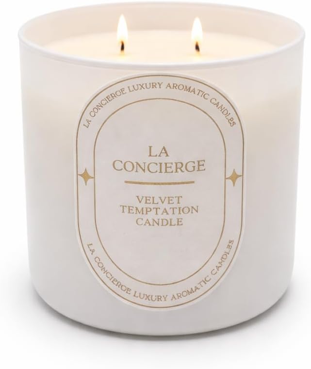 La Concierge Luxury Aromatic Madagascar Vanilla, French Lavender Candle, Gifts for Men and Women, Best Candles for Home, Handpoured Premium Soy Candles, Highly Scented, 15oz, 60 Hour Burn Time
