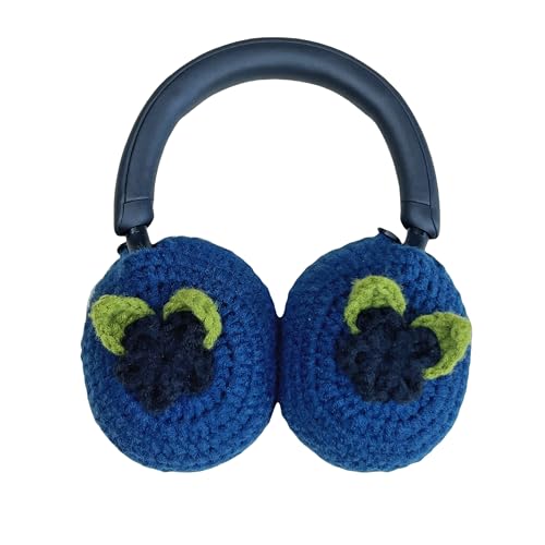 Funda para auriculares hecha a mano con ganchillo y arándanos, compatible con Sony xm6, funda protectora para amantes de la música