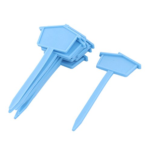 Ruilogod Plastica Family Yard Casa Design Semi di piante Semi di marcatura Tag Etichetta 10pcs blu