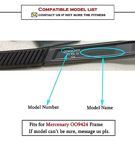 Image of Standard Size Replacement Nose Piece Nose Pads for Oakley Mercenary OO9424 Sunglasses Eyeglasses Frame, Black