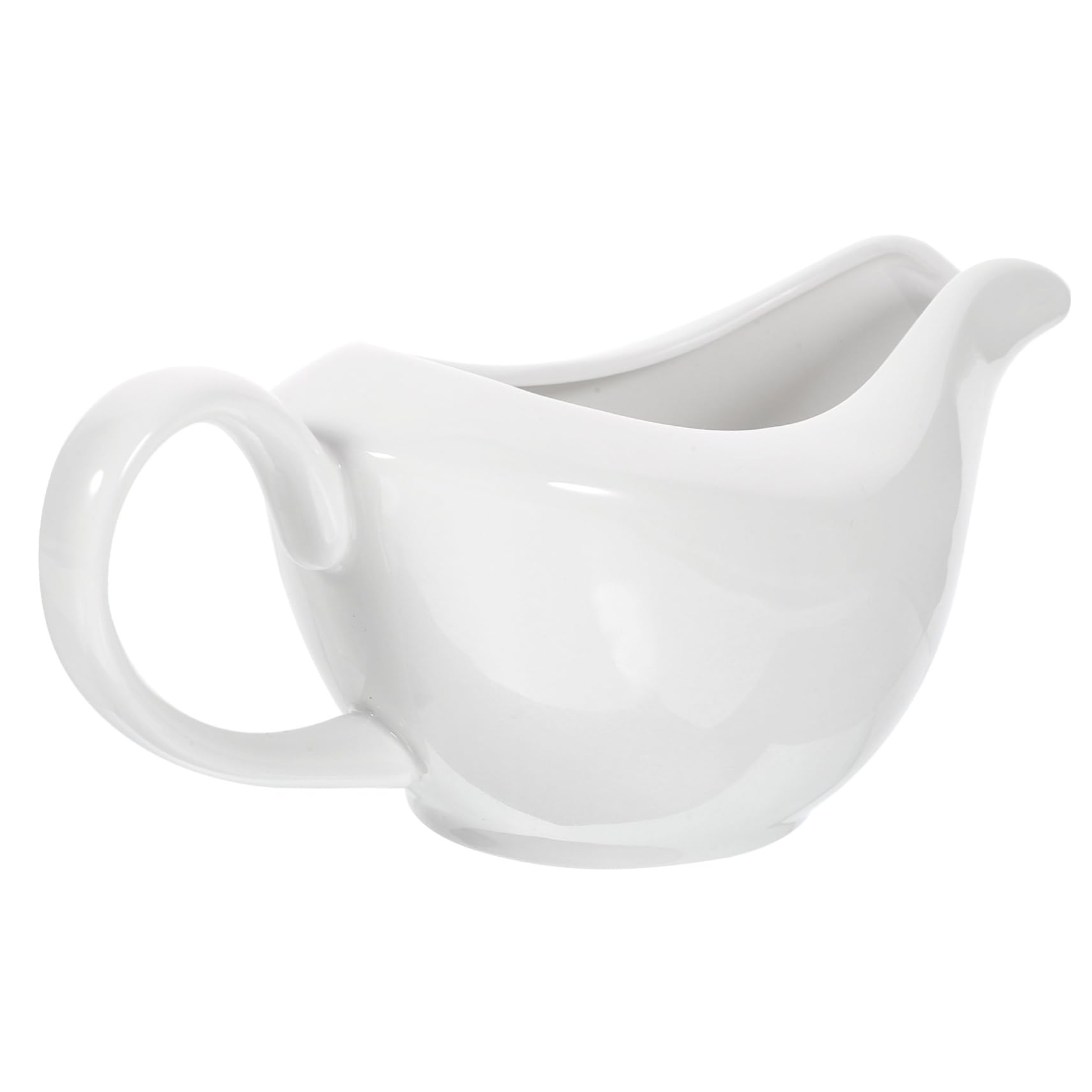 OUNONA Ceramic Sauce Container with Unique Spout Gravy Boat for Soy Sauce Dipping Sauces and Condiments Elegant Design for Home Restaurants and Catering
