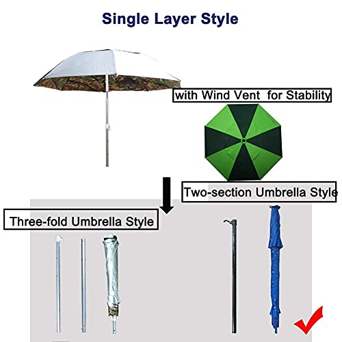 Sombrilla de pesca verde con ancla de arena ajustable para playa 4
