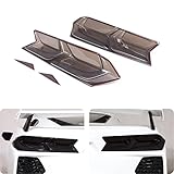 Car Tail Light Smoked Black Protection Cover Trim ABS 4PCS Compatible with Chevrolet Corvette C8 Sti