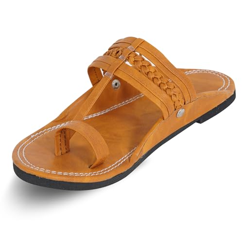 Image of DFR Ethnic Sandals For Boys Men, Comfortable Men's Rajasthani Slipper Chappals