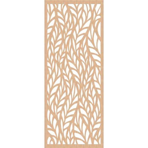 Image of Ortonville Decorative Pierced Fretwork Wood Wall Panels, 33 3 /8 inchW x 84 3 /8 inchH x 3 /8 inchT, Hickory