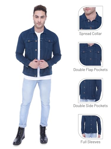 Image of Kuons Avenue Men's Regular Fit Trucker Jacket | Denim Jacket For Men