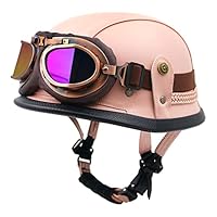 Duitse Motorhelm, Vintage, Open Helmen, ECE Getest, Halve Retrohelm Met Verstelbare Gesp Snelsluiting Bril Voor Volwassenen M Xxl 627219538