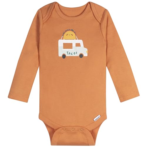 Image of Onesies Brand Unisex Baby 6-Pack Long Sleeve Bodysuits - Breathable Cotton One-Piece Outfits for Newborns & Infants