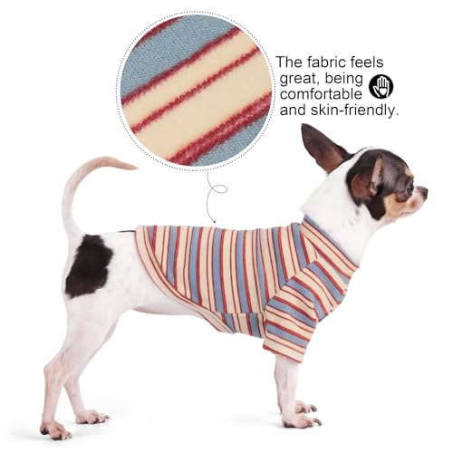 Stylish Striped Block Dog Shirt, Comfortable, Breathable, and Wrinkle-Resistant. Perfect Apparel for Small, Medium, & Large Dogs, a Must-Have for Pet Lovers M - Image 5