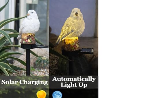 Image of CBK Bird Garden Solar Lights Outdoor Cute Bird LED Decorative Waterproof Garden Stake Lights, Lawn Lamp Light for Garden, Balcony, Patio, Yard Landscape Lighting