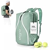 Otaro Padel Rucksack mit Schuhfach, Schlägerfach & Laptopfach | 35L | Padel Tasche für 2 Schläger, Kleidung & Zubehör | Belüftet, Gepolstert & Stylisch | Tennistasche für Herren & Damen (Hell Grün)