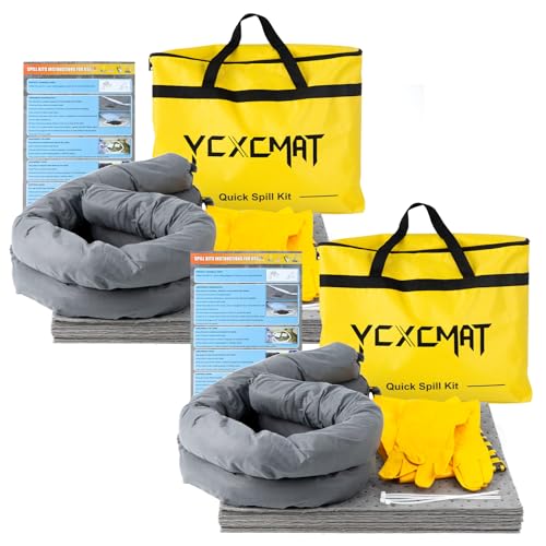 Image of Universal Spill Kit for Chemical, Water & Garage Oil Cleanup 2 Pack