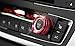 iJDMTOY 3pcs Red Anodized Aluminum AC Climate Control and Radio Volume Turner Ring Covers Compatible with BMW 1 2 3 3GT 4 Series (F20 F22 F30 F31 F32 F33 F80 F82 F87)