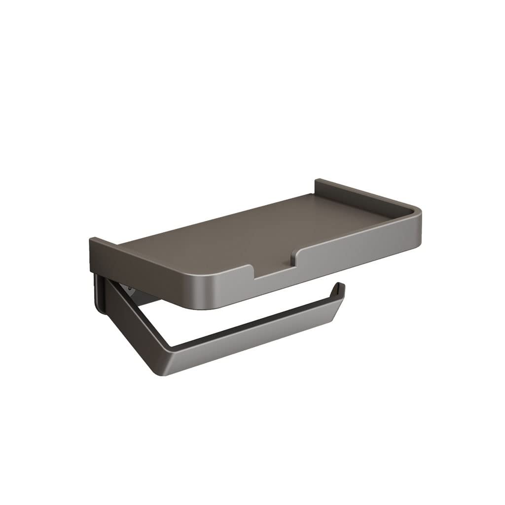 Portarrollos de papel higiénico XMING para pared de baño en acero inoxidable negro
