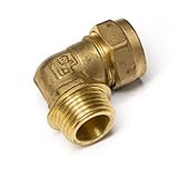Westco 10 mm Messing-Kompressionsbogen C x C J612 (DZR) – 90° Sanitär-Rohrverschraubung, 2 Stück